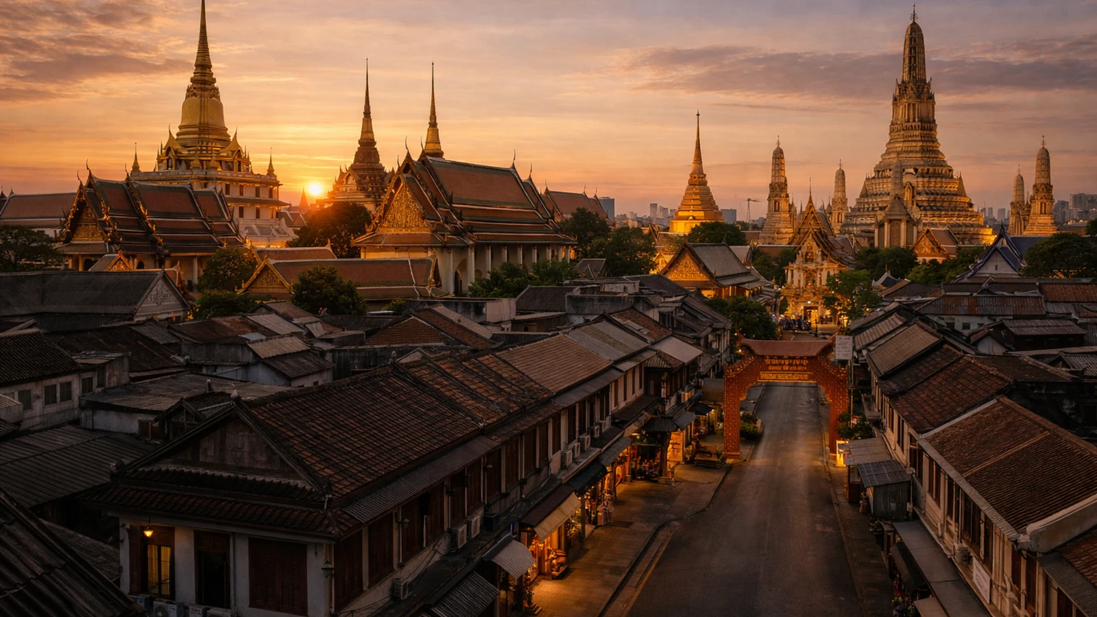 Old Town Bangkok quartier proche des temples