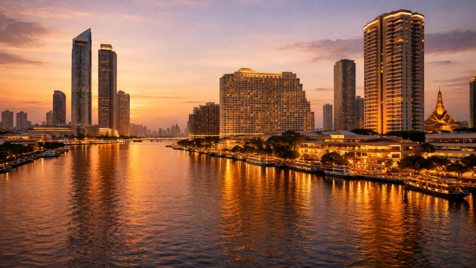 Riverside Bangkok hôtel avec vue sur le fleuve