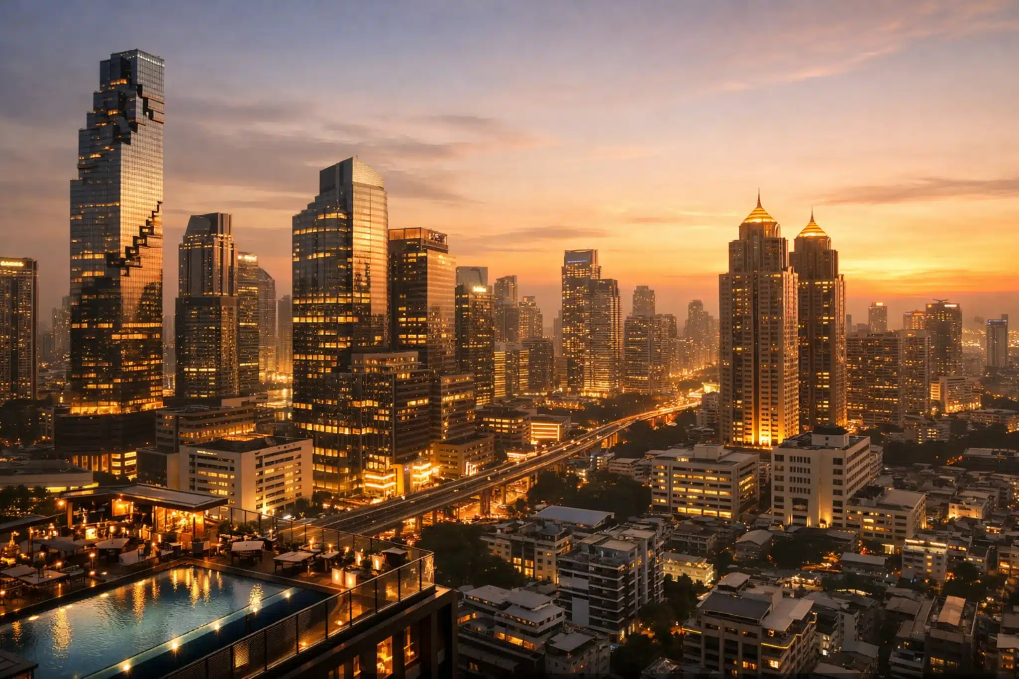 Silom Sathorn Bangkok rooftop et hôtels élégants